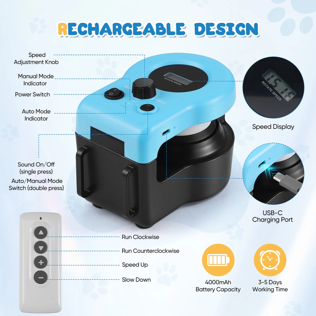 Cat Toys Cat Wheel Exerciser New Cat Treadmill for Indoor Adjustable Speed Simulated Interactive Hunting Cat Toy with Remote Con