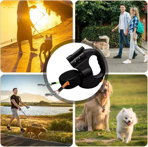 Laisse Double Ergonomique LED